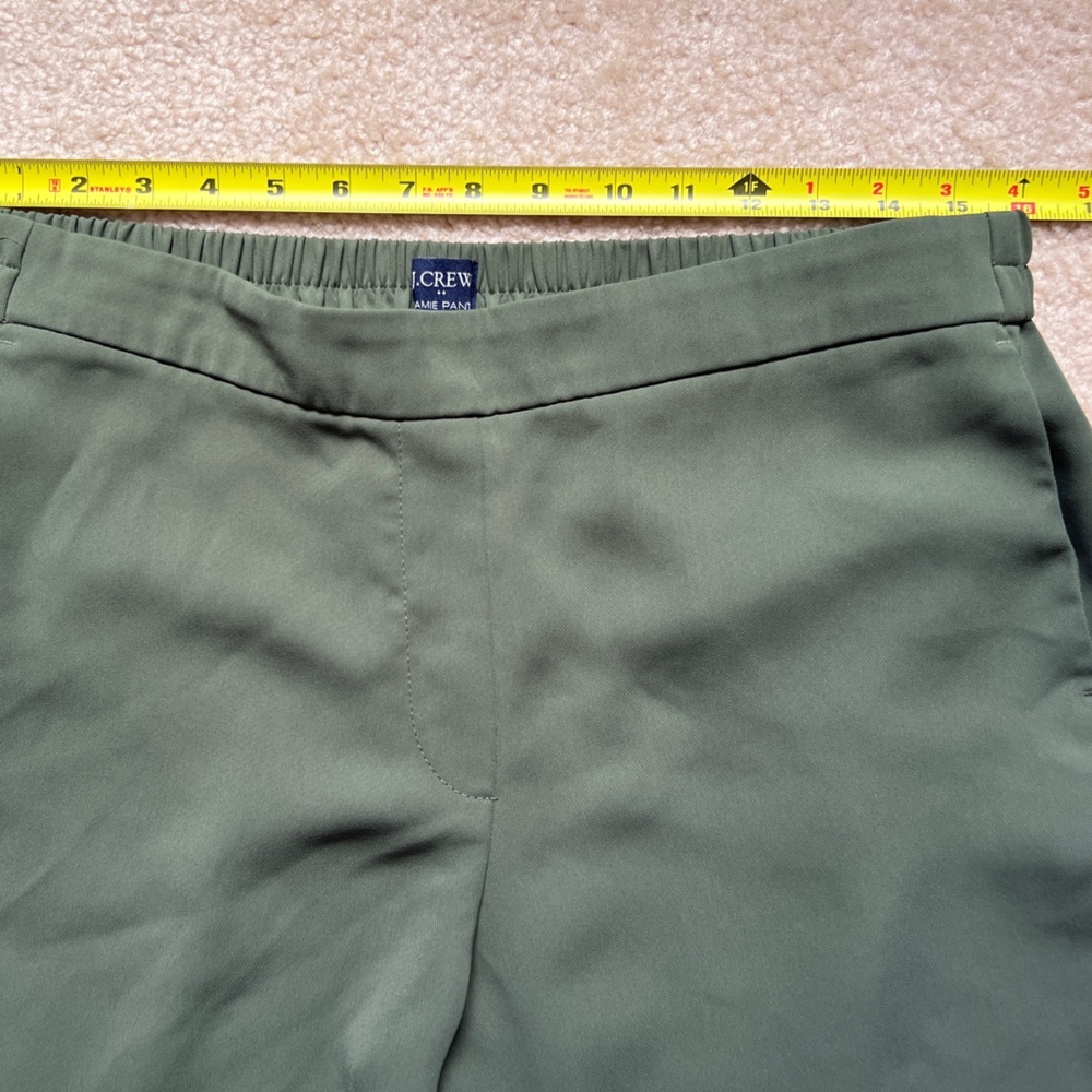 J.Crew Jamie Tapered Leg Elastic Waist Pants Women’s Size 14 Olive Green - Picture 12 of 16